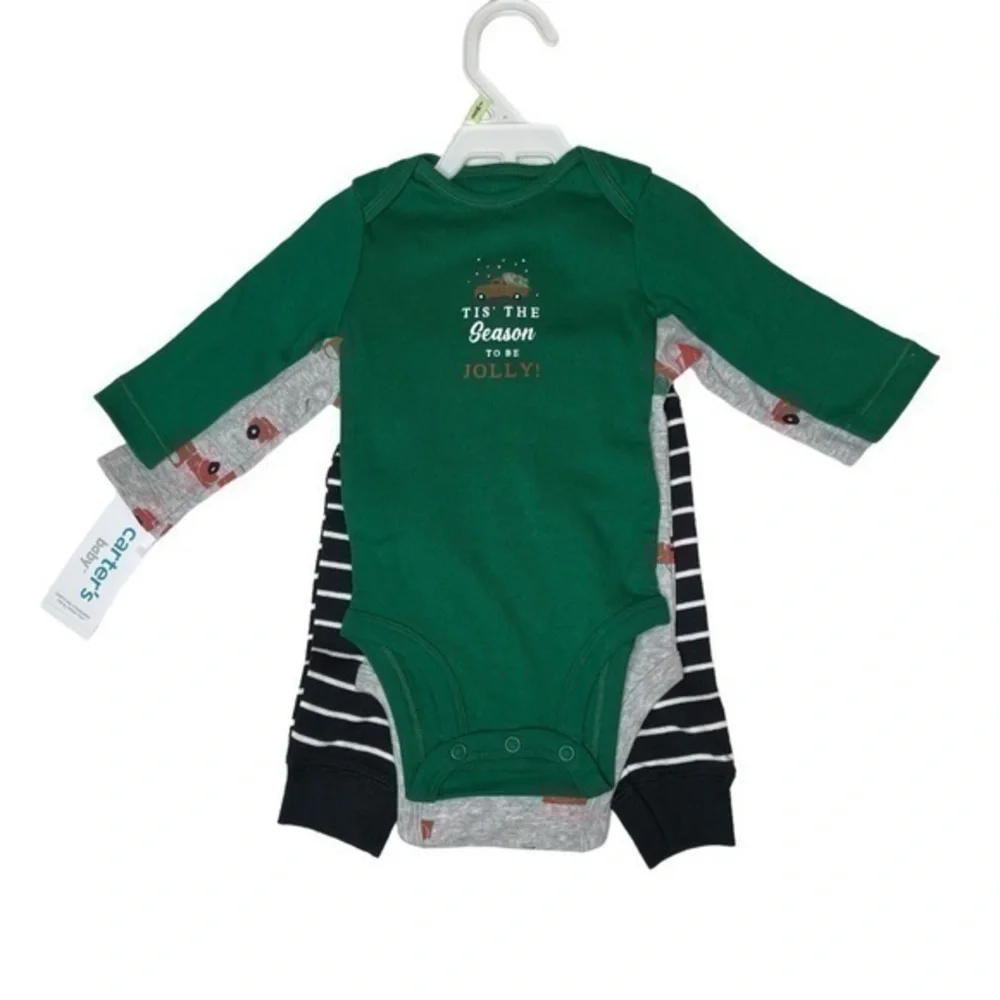 Carter’s Baby Boy 3 Piece Holiday Truck Set 3M - NWT